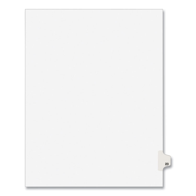 Avery® Preprinted Legal Exhibit Side Tab Index Dividers, Avery Style, 10-Tab, 23, 11 x 8.5, White, 25/Pack, (1023) (AVE01023)