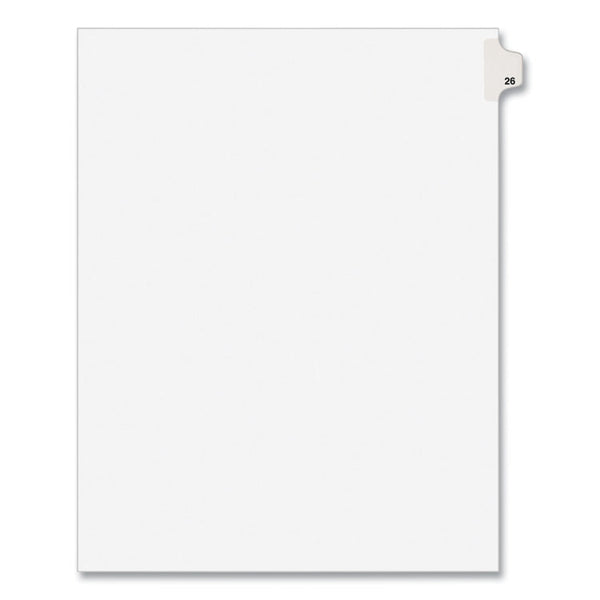Avery® Preprinted Legal Exhibit Side Tab Index Dividers, Avery Style, 10-Tab, 26, 11 x 8.5, White, 25/Pack, (1026) (AVE01026)