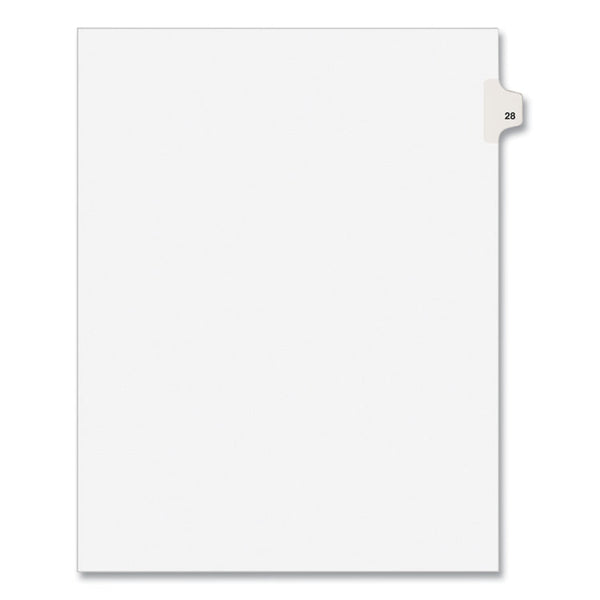 Avery® Preprinted Legal Exhibit Side Tab Index Dividers, Avery Style, 10-Tab, 28, 11 x 8.5, White, 25/Pack, (1028) (AVE01028)