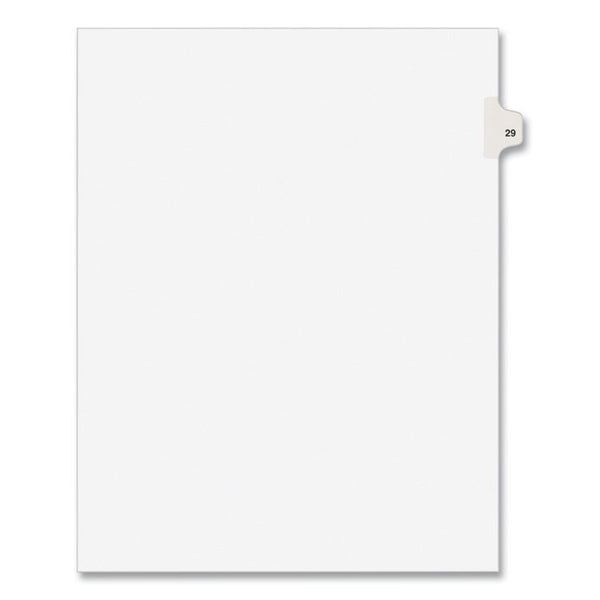 Avery® Preprinted Legal Exhibit Side Tab Index Dividers, Avery Style, 10-Tab, 29, 11 x 8.5, White, 25/Pack (AVE01029)