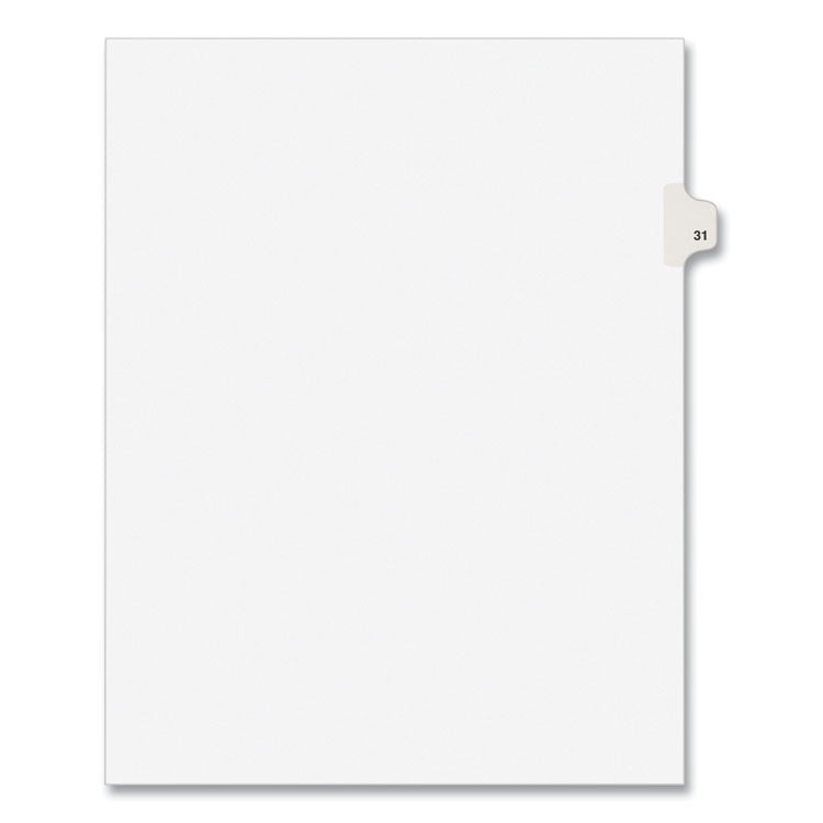 Avery® Preprinted Legal Exhibit Side Tab Index Dividers, Avery Style, 10-Tab, 31, 11 x 8.5, White, 25/Pack, (1031) (AVE01031)