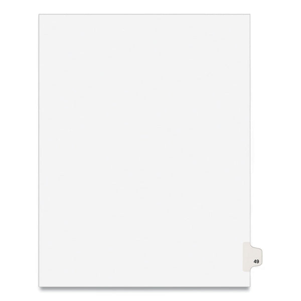 Avery® Preprinted Legal Exhibit Side Tab Index Dividers, Avery Style, 10-Tab, 49, 11 x 8.5, White, 25/Pack, (1049) (AVE01049)