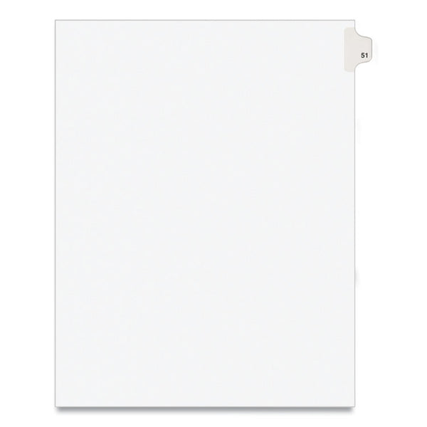Avery® Preprinted Legal Exhibit Side Tab Index Dividers, Avery Style, 10-Tab, 51, 11 x 8.5, White, 25/Pack, (1051) (AVE01051)