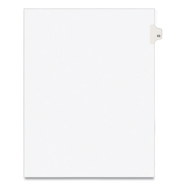 Avery® Preprinted Legal Exhibit Side Tab Index Dividers, Avery Style, 10-Tab, 53, 11 x 8.5, White, 25/Pack, (1053) (AVE01053)