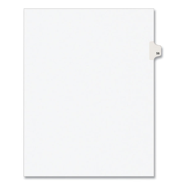 Avery® Preprinted Legal Exhibit Side Tab Index Dividers, Avery Style, 10-Tab, 56, 11 x 8.5, White, 25/Pack, (1056) (AVE01056)