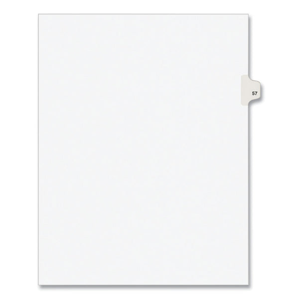 Avery® Preprinted Legal Exhibit Side Tab Index Dividers, Avery Style, 10-Tab, 57, 11 x 8.5, White, 25/Pack, (1057) (AVE01057)