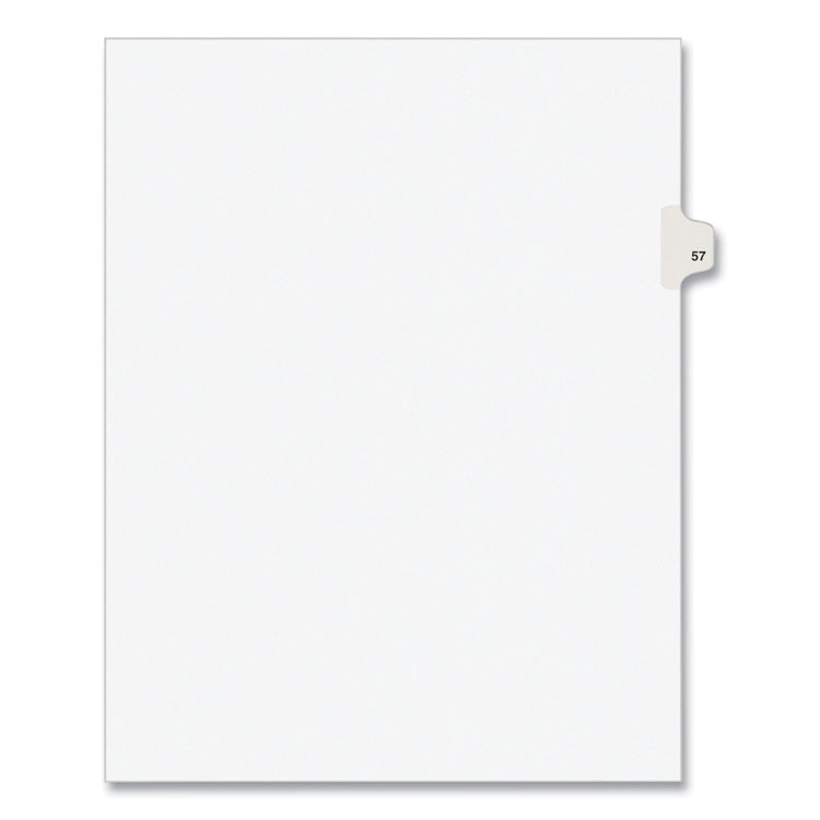 Avery® Preprinted Legal Exhibit Side Tab Index Dividers, Avery Style, 10-Tab, 57, 11 x 8.5, White, 25/Pack, (1057) (AVE01057)