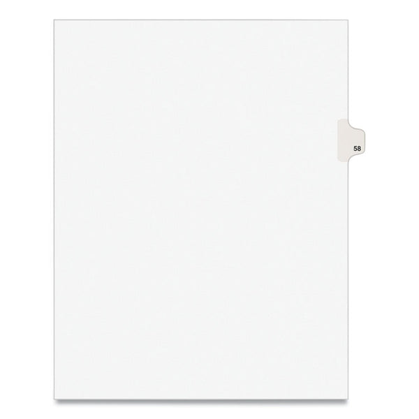 Avery® Preprinted Legal Exhibit Side Tab Index Dividers, Avery Style, 10-Tab, 58, 11 x 8.5, White, 25/Pack, (1058) (AVE01058)