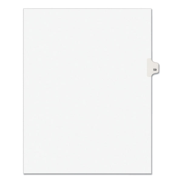 Avery® Preprinted Legal Exhibit Side Tab Index Dividers, Avery Style, 10-Tab, 59, 11 x 8.5, White, 25/Pack, (1059) (AVE01059)