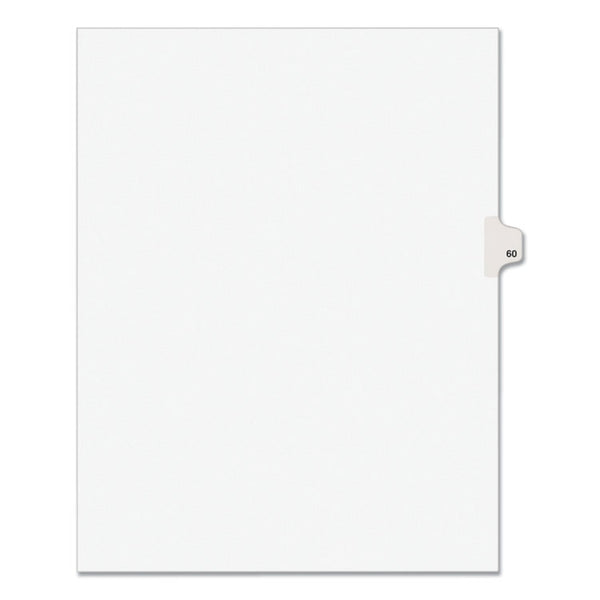 Avery® Preprinted Legal Exhibit Side Tab Index Dividers, Avery Style, 10-Tab, 60, 11 x 8.5, White, 25/Pack, (1060) (AVE01060)
