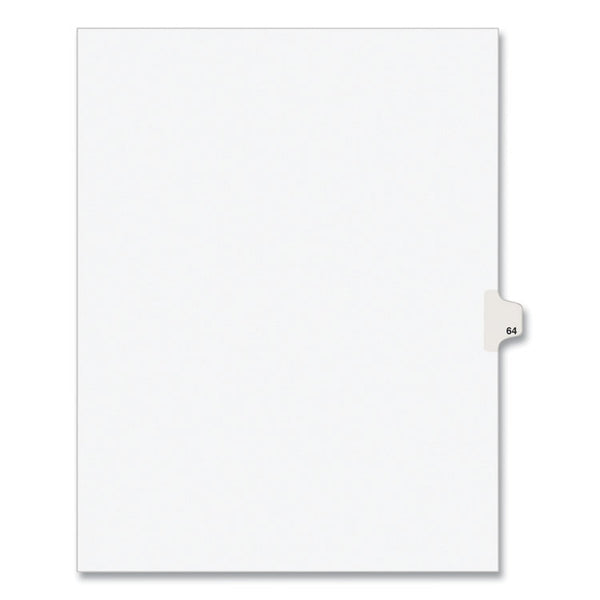 Avery® Preprinted Legal Exhibit Side Tab Index Dividers, Avery Style, 10-Tab, 64, 11 x 8.5, White, 25/Pack, (1064) (AVE01064)