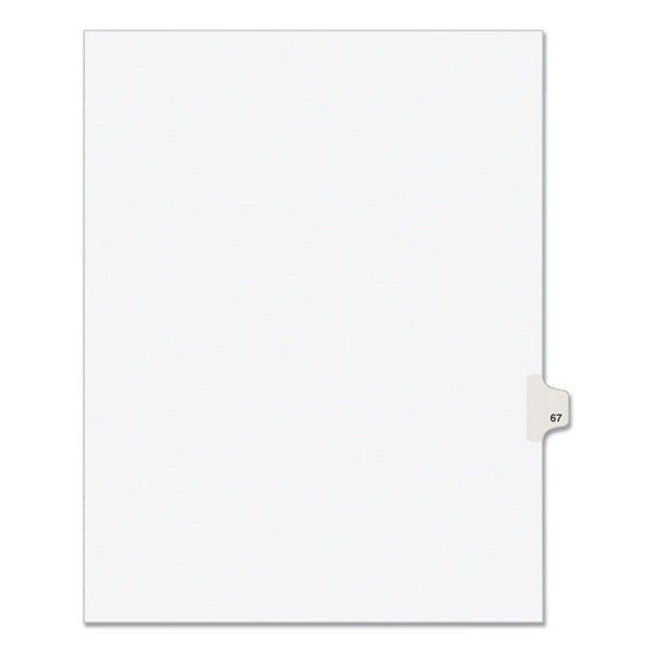 Avery® Preprinted Legal Exhibit Side Tab Index Dividers, Avery Style, 10-Tab, 67, 11 x 8.5, White, 25/Pack, (1067) (AVE01067)
