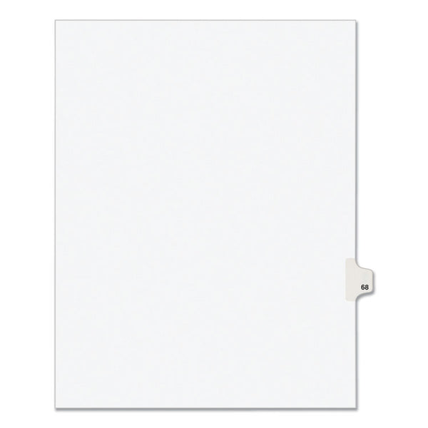 Avery® Preprinted Legal Exhibit Side Tab Index Dividers, Avery Style, 10-Tab, 68, 11 x 8.5, White, 25/Pack, (1068) (AVE01068)