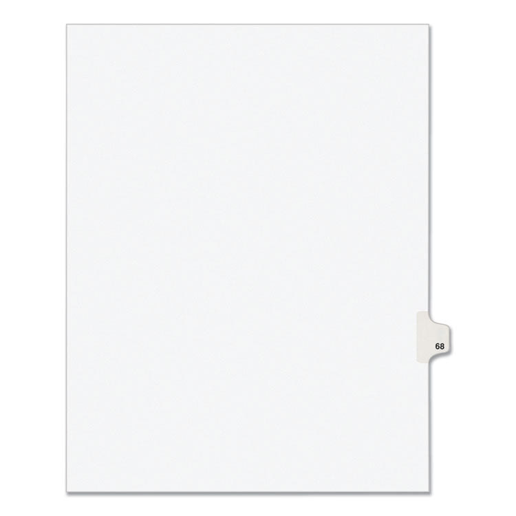 Avery® Preprinted Legal Exhibit Side Tab Index Dividers, Avery Style, 10-Tab, 68, 11 x 8.5, White, 25/Pack, (1068) (AVE01068)