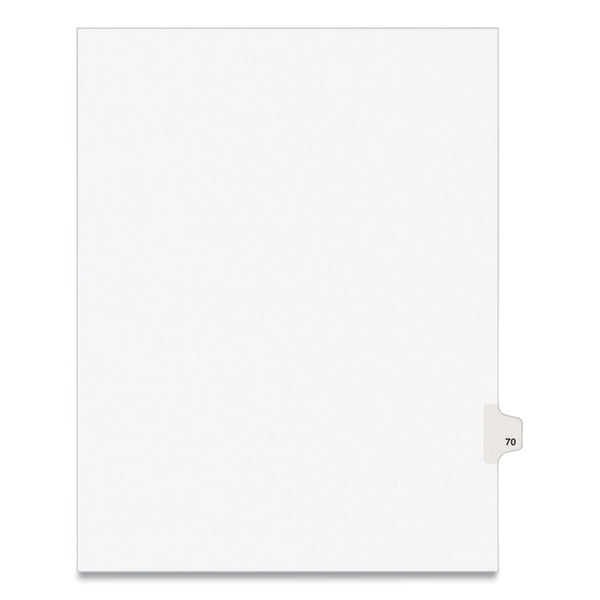 Avery® Preprinted Legal Exhibit Side Tab Index Dividers, Avery Style, 10-Tab, 70, 11 x 8.5, White, 25/Pack, (1070) (AVE01070)