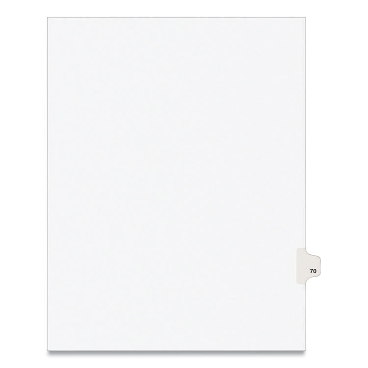 Avery® Preprinted Legal Exhibit Side Tab Index Dividers, Avery Style, 10-Tab, 70, 11 x 8.5, White, 25/Pack, (1070) (AVE01070)