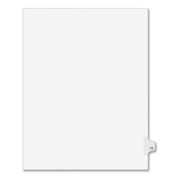 Avery® Preprinted Legal Exhibit Side Tab Index Dividers, Avery Style, 10-Tab, 73, 11 x 8.5, White, 25/Pack, (1073) (AVE01073)