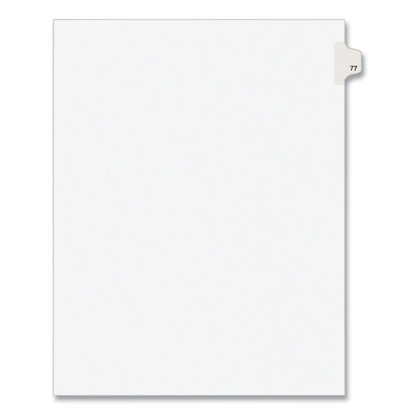 Avery® Preprinted Legal Exhibit Side Tab Index Dividers, Avery Style, 10-Tab, 77, 11 x 8.5, White, 25/Pack, (1077) (AVE01077)