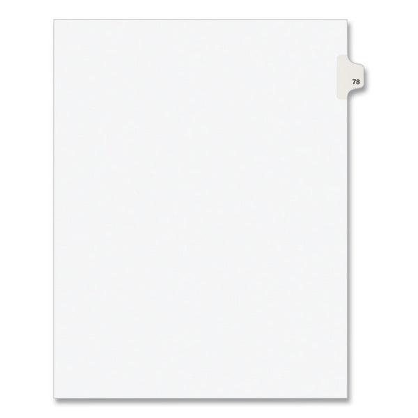 Avery® Preprinted Legal Exhibit Side Tab Index Dividers, Avery Style, 10-Tab, 78, 11 x 8.5, White, 25/Pack, (1078) (AVE01078)