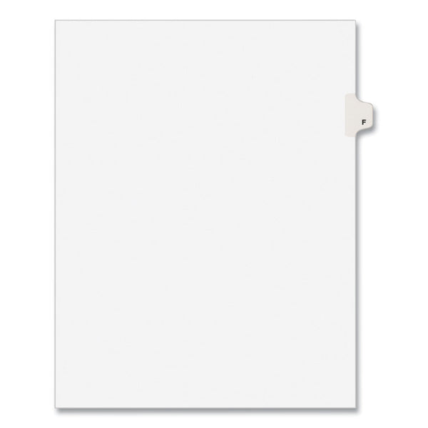 Avery® Preprinted Legal Exhibit Side Tab Index Dividers, Avery Style, 26-Tab, F, 11 x 8.5, White, 25/Pack, (1406) (AVE01406)