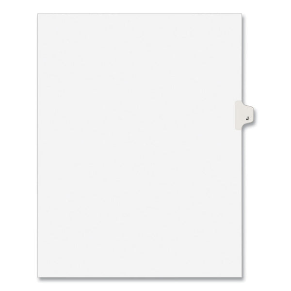 Avery® Preprinted Legal Exhibit Side Tab Index Dividers, Avery Style, 26-Tab, J, 11 x 8.5, White, 25/Pack, (1410) (AVE01410)