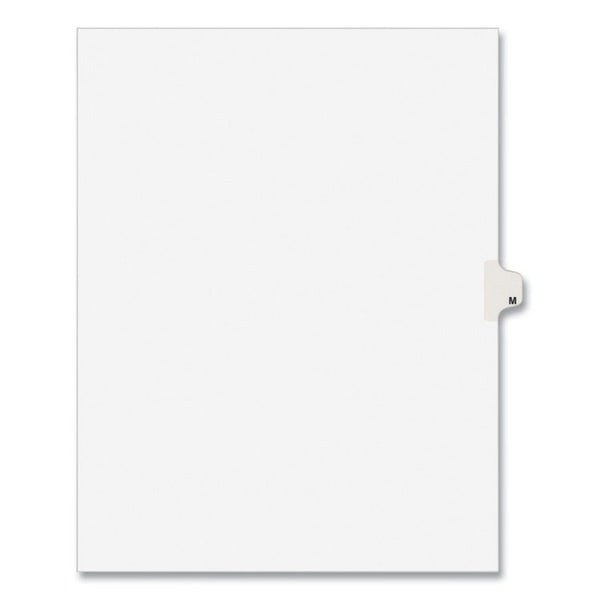 Avery® Preprinted Legal Exhibit Side Tab Index Dividers, Avery Style, 26-Tab, M, 11 x 8.5, White, 25/Pack, (1413) (AVE01413)