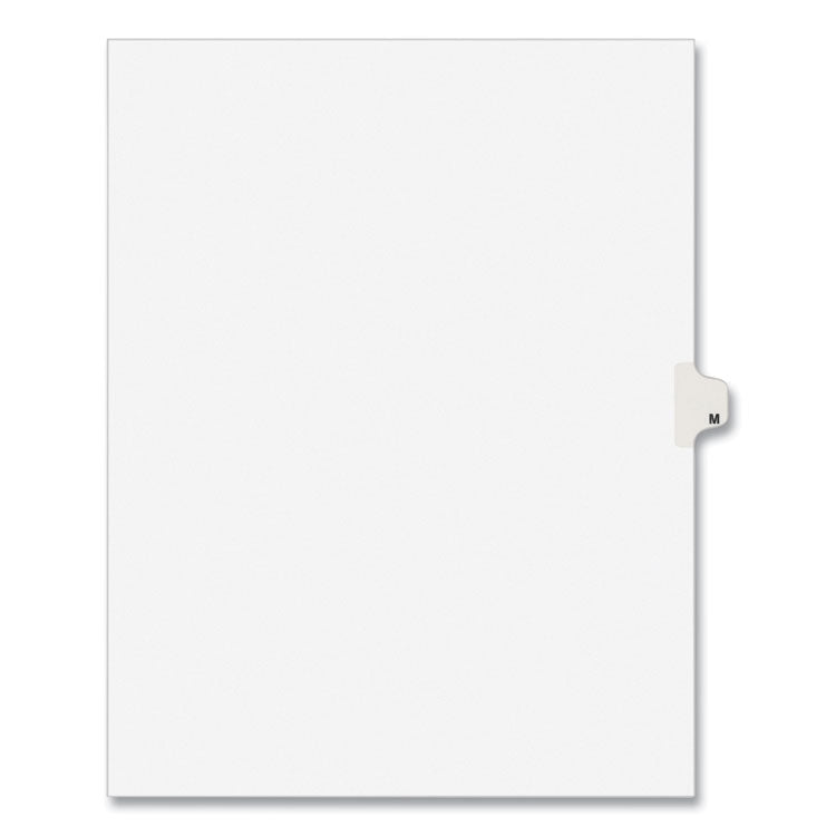 Avery® Preprinted Legal Exhibit Side Tab Index Dividers, Avery Style, 26-Tab, M, 11 x 8.5, White, 25/Pack, (1413) (AVE01413)