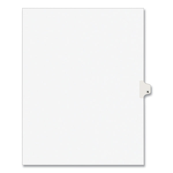 Avery® Preprinted Legal Exhibit Side Tab Index Dividers, Avery Style, 26-Tab, N, 11 x 8.5, White, 25/Pack, (1414) (AVE01414)