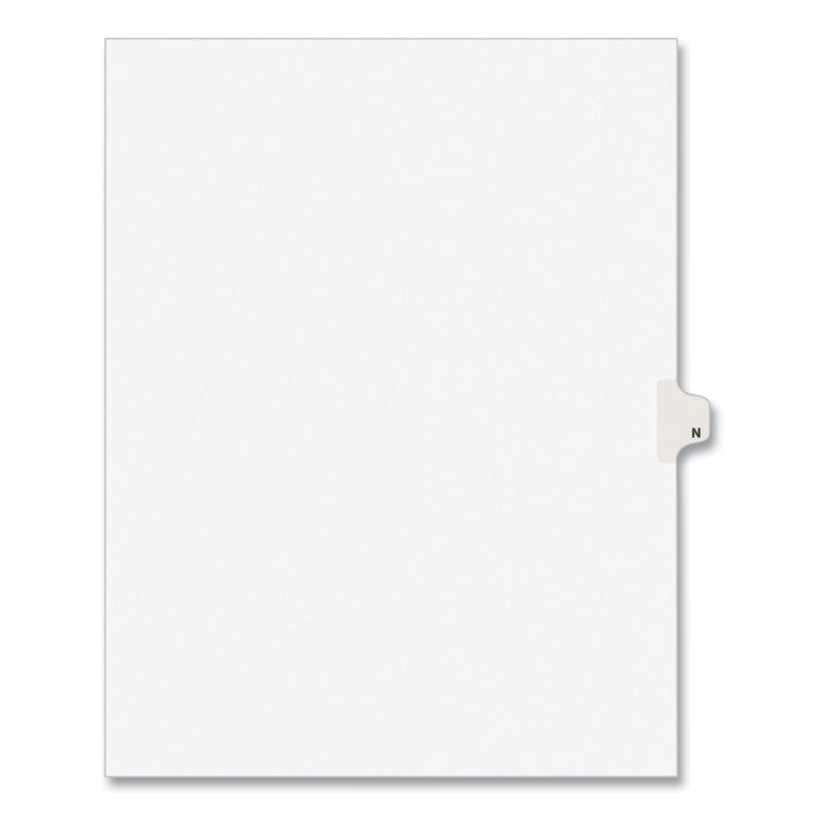 Avery® Preprinted Legal Exhibit Side Tab Index Dividers, Avery Style, 26-Tab, N, 11 x 8.5, White, 25/Pack, (1414) (AVE01414)