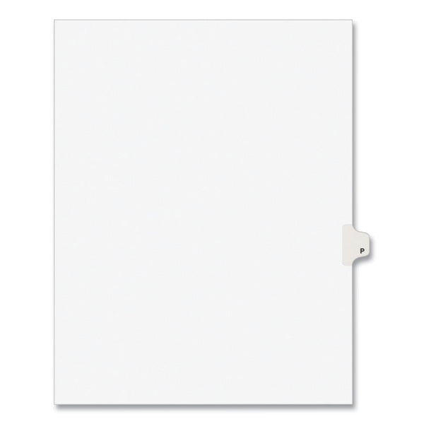 Avery® Preprinted Legal Exhibit Side Tab Index Dividers, Avery Style, 26-Tab, P, 11 x 8.5, White, 25/Pack, (1416) (AVE01416)