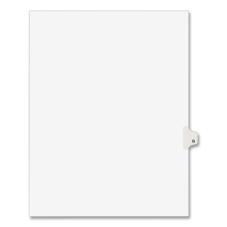 Avery® Preprinted Legal Exhibit Side Tab Index Dividers, Avery Style, 26-Tab, Q, 11 x 8.5, White, 25/Pack, (1417) (AVE01417)