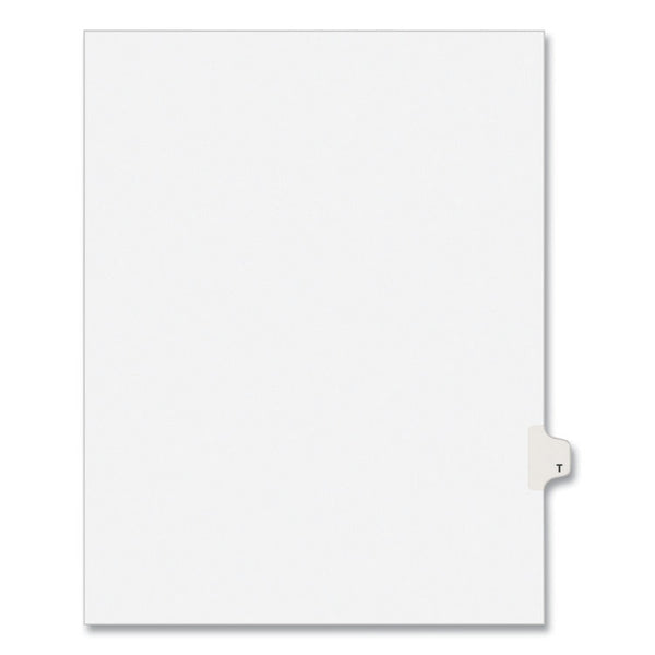 Avery® Preprinted Legal Exhibit Side Tab Index Dividers, Avery Style, 26-Tab, T, 11 x 8.5, White, 25/Pack, (1420) (AVE01420)