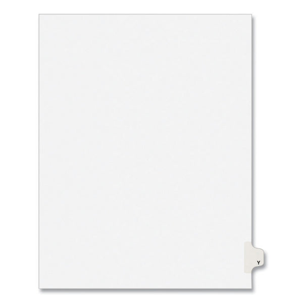 Avery® Preprinted Legal Exhibit Side Tab Index Dividers, Avery Style, 26-Tab, Y, 11 x 8.5, White, 25/Pack, (1425) (AVE01425)