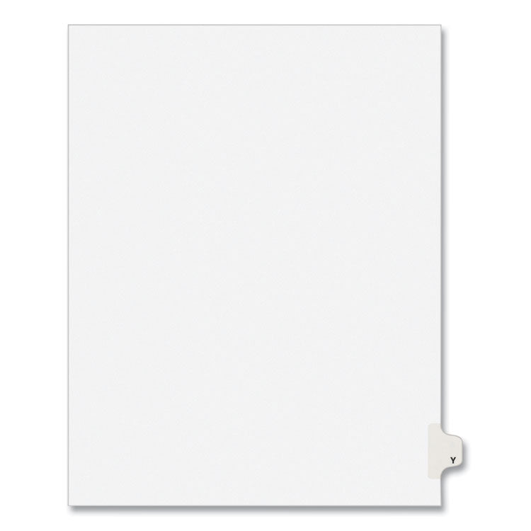 Avery® Preprinted Legal Exhibit Side Tab Index Dividers, Avery Style, 26-Tab, Y, 11 x 8.5, White, 25/Pack, (1425) (AVE01425)