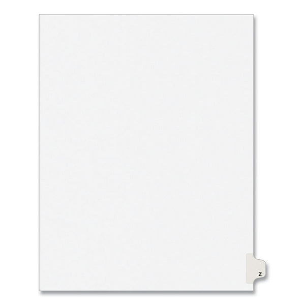 Avery® Preprinted Legal Exhibit Side Tab Index Dividers, Avery Style, 26-Tab, Z, 11 x 8.5, White, 25/Pack, (1426) (AVE01426)