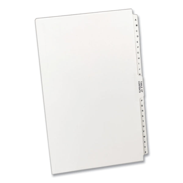 Avery® Preprinted Legal Exhibit Side Tab Index Dividers, Avery Style, 27-Tab, A to Z, 14 x 8.5, White, 1 Set (AVE11375)