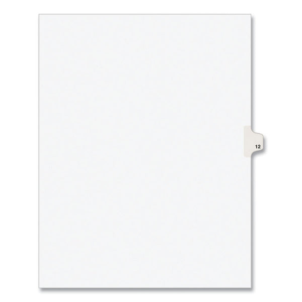 Avery® Preprinted Legal Exhibit Side Tab Index Dividers, Avery Style, 10-Tab, 12, 11 x 8.5, White, 25/Pack (AVE11922)