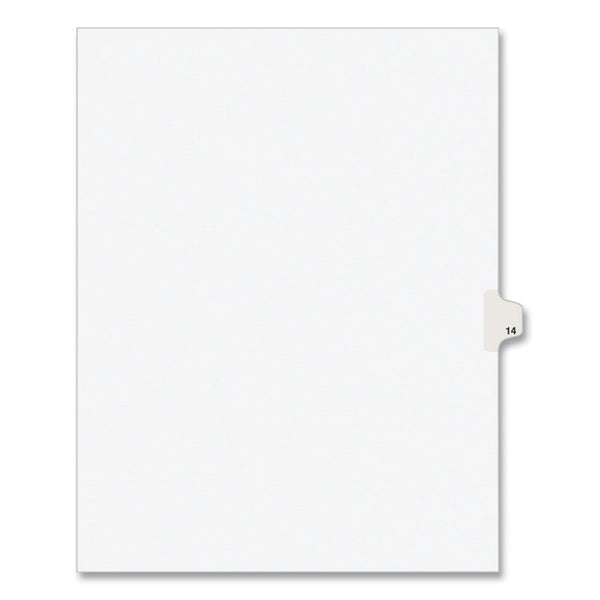 Avery® Preprinted Legal Exhibit Side Tab Index Dividers, Avery Style, 10-Tab, 14, 11 x 8.5, White, 25/Pack (AVE11924)