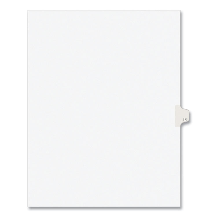 Avery® Preprinted Legal Exhibit Side Tab Index Dividers, Avery Style, 10-Tab, 14, 11 x 8.5, White, 25/Pack (AVE11924)