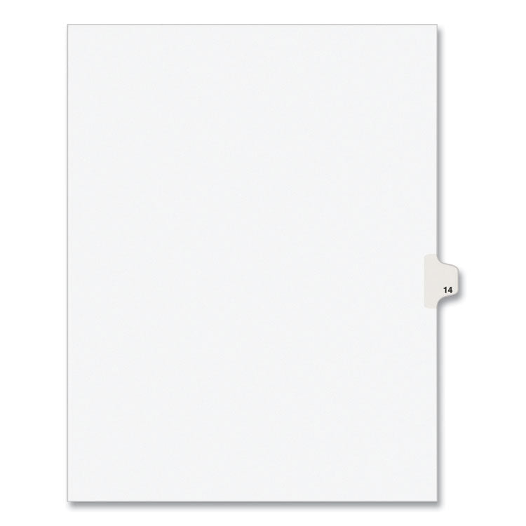 Avery® Preprinted Legal Exhibit Side Tab Index Dividers, Avery Style, 10-Tab, 14, 11 x 8.5, White, 25/Pack (AVE11924) Pack of 25