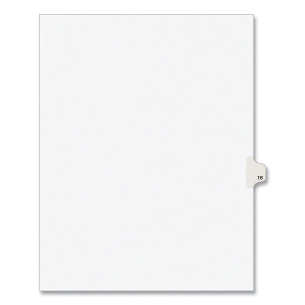 Avery® Preprinted Legal Exhibit Side Tab Index Dividers, Avery Style, 10-Tab, 15, 11 x 8.5, White, 25/Pack (AVE11925)