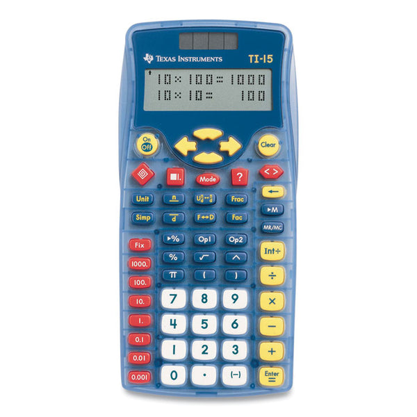 Texas Instruments TI-15 Explorer Elementary Calculator, 11-Digit LCD (TEXTI15RTL) Each