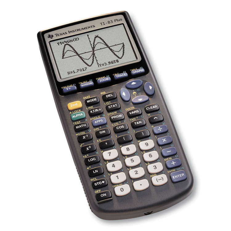 Texas Instruments TI-83Plus Programmable Graphing Calculator, 10-Digit LCD (TEXTI83PLUS) Each