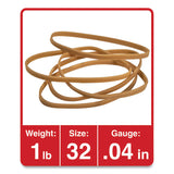 Universal® Rubber Bands, Size 32, 0.04" Gauge, Beige, 1 lb Box, 820/Pack (UNV00132)