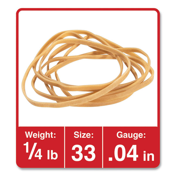 Universal® Rubber Bands, Size 33, 0.04" Gauge, Beige, 4 oz Box, 160/Pack (UNV00433)