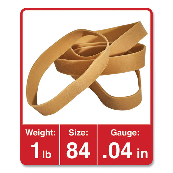 Universal® Rubber Bands, Size 84, 0.04" Gauge, Beige, 1 lb Box, 155/Pack (UNV00184)