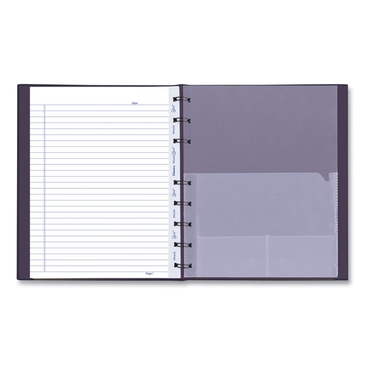 Blueline® MiracleBind Notebook, 1-Subject, Medium/College Rule, Purple Cover, (75) 9.25 x 7.25 Sheets (REDAF915086)