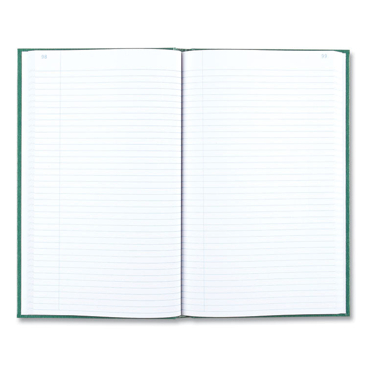National® Emerald Series Account Book, Green Cover, 12.25 x 7.25 Sheets, 300 Sheets/Book (RED56131) Each