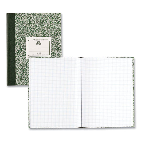 National® Composition Lab Notebook, Quadrille Rule, Green Cover, (60) 10.13 x 7.88 Sheets (RED53108)