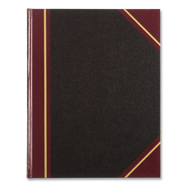 National® Texthide Eye-Ease Record Book, Black/Burgundy/Gold Cover, 10.38 x 8.38 Sheets, 150 Sheets/Book (RED56211) Each